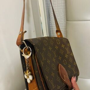 Brown Designer Monogram Shoulder Bag